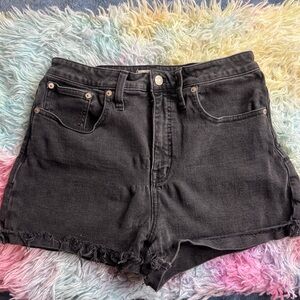 Madewell Curvy High Rise Acid Wash Denim Shorts 29
